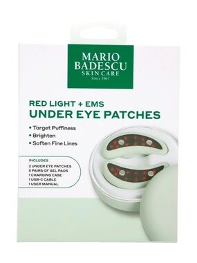 Mario Badescu Red and White Under Eye Patches - Red Light + EMS